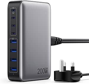 8 Port USB-C GaN 200W Charging Station