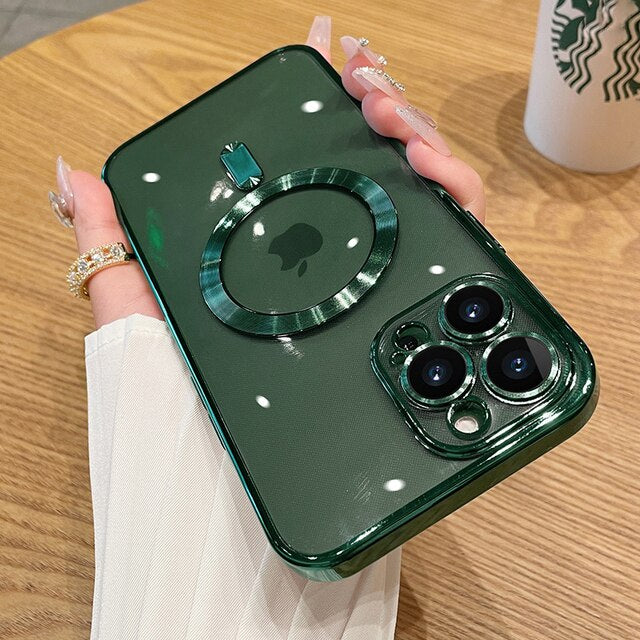 iPhone 13/14 Electroplated Clear Case with Magsafe