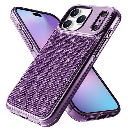 Cube- Slim Hybrid Series- Electroplated Rhinestone for iPhone