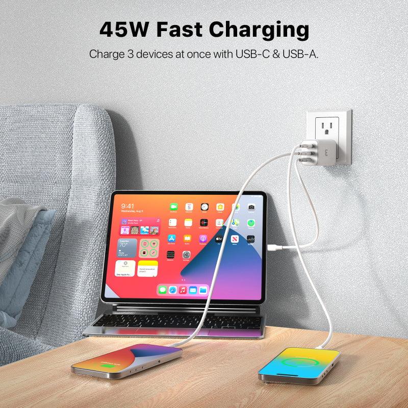 MyBat Pro 45W GaN Triple Port Wall Charger