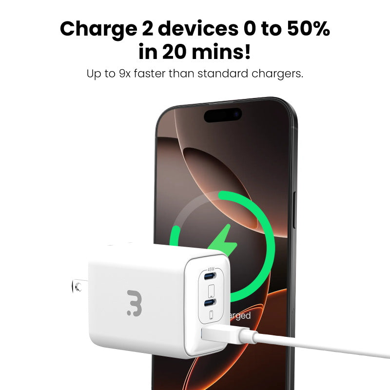 MyBat Pro 45W GaN Triple Port Wall Charger