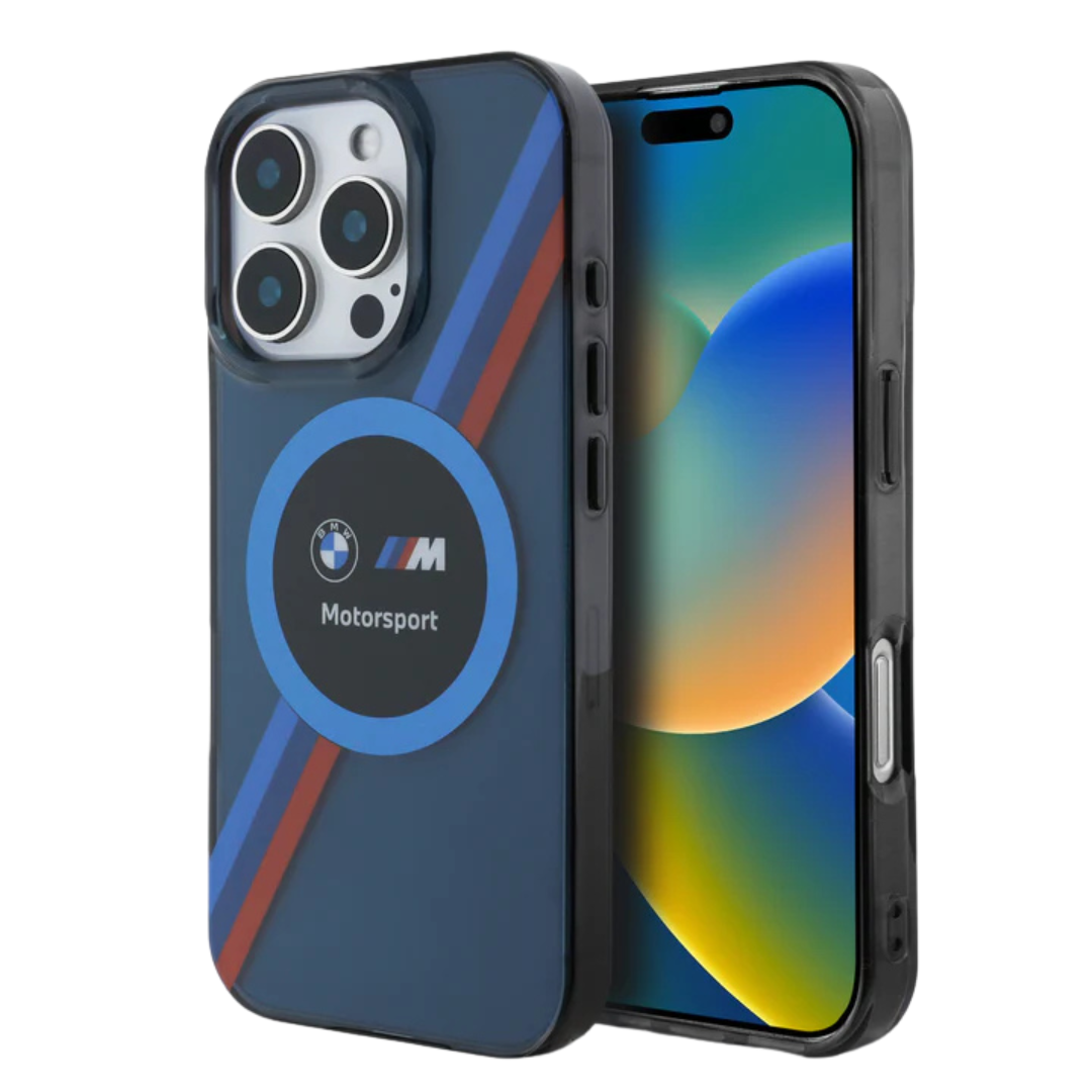 BMW Motorsport- MagSafe IML Printed Case Circle and Tricolor Stripes