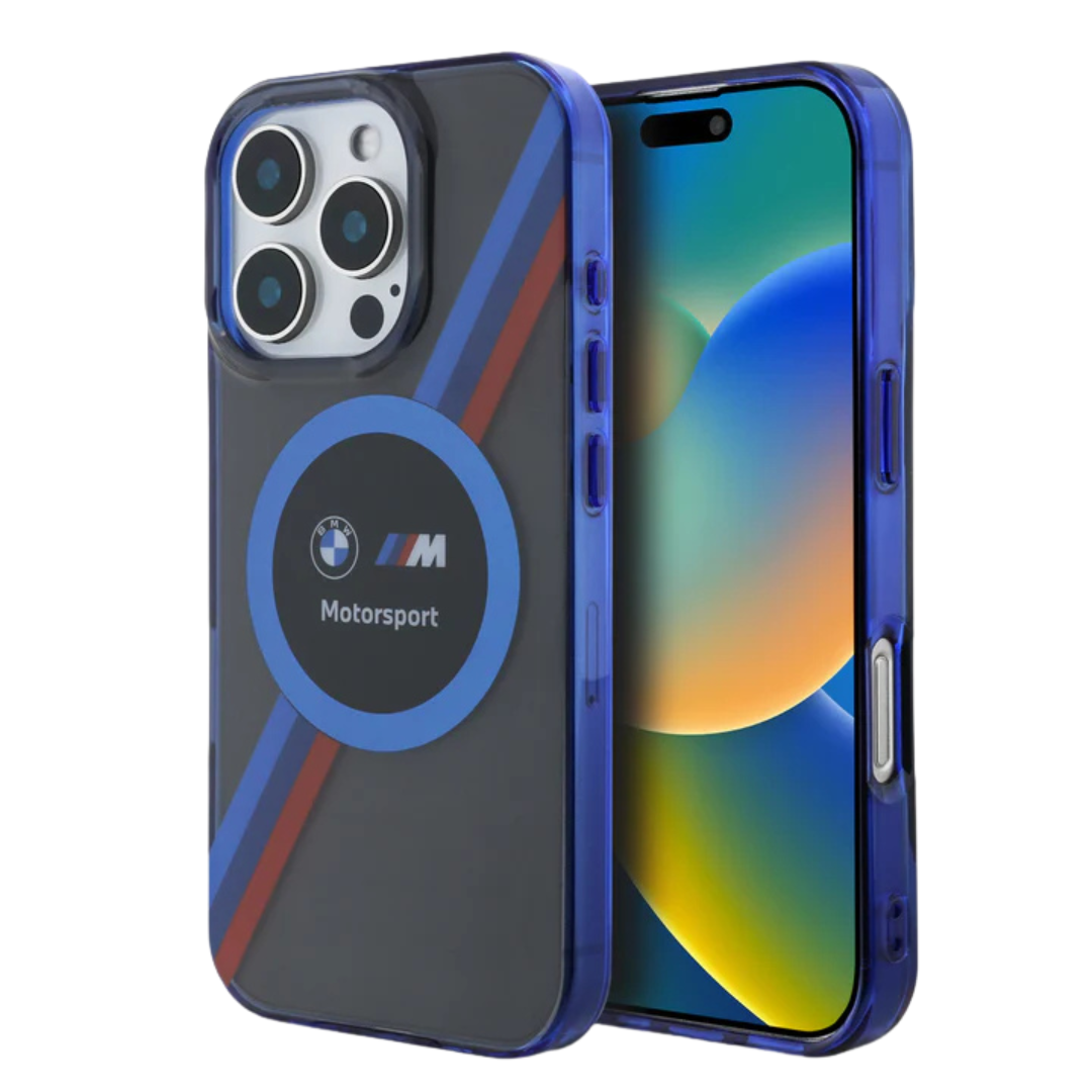BMW Motorsport- MagSafe IML Printed Case Circle and Tricolor Stripes