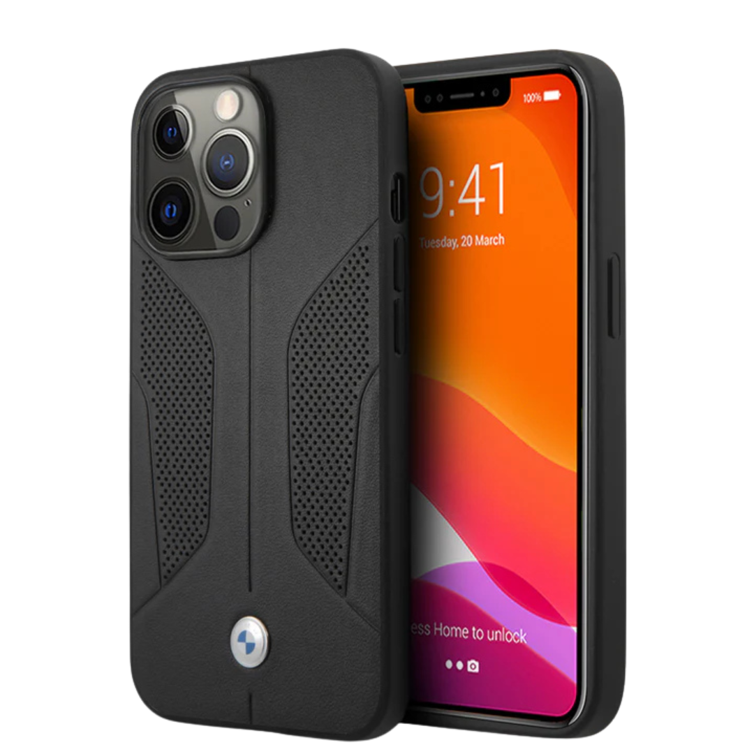 BMW - Leather Red Curve Perforated Design