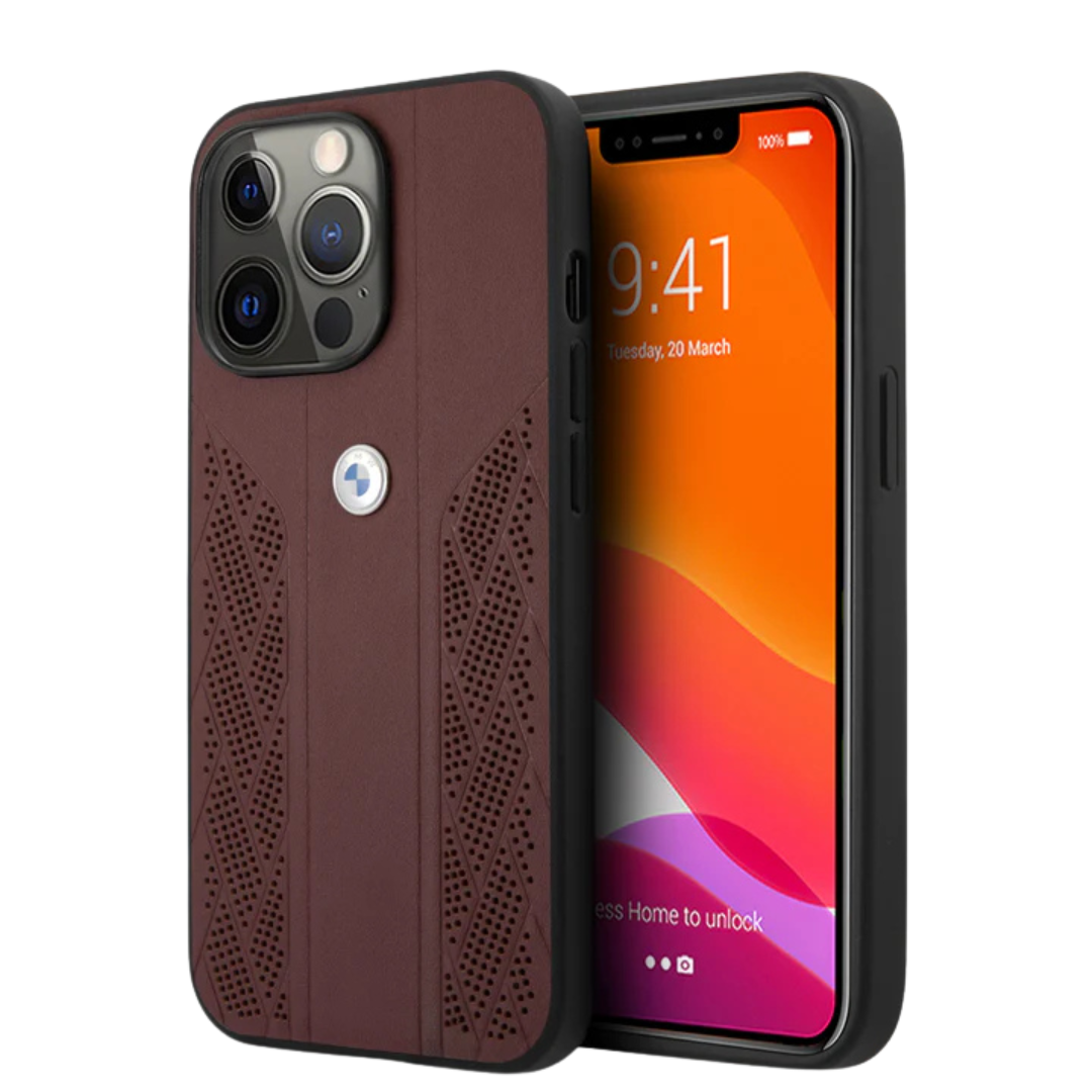 BMW - Leather Red Curve Perforated Design
