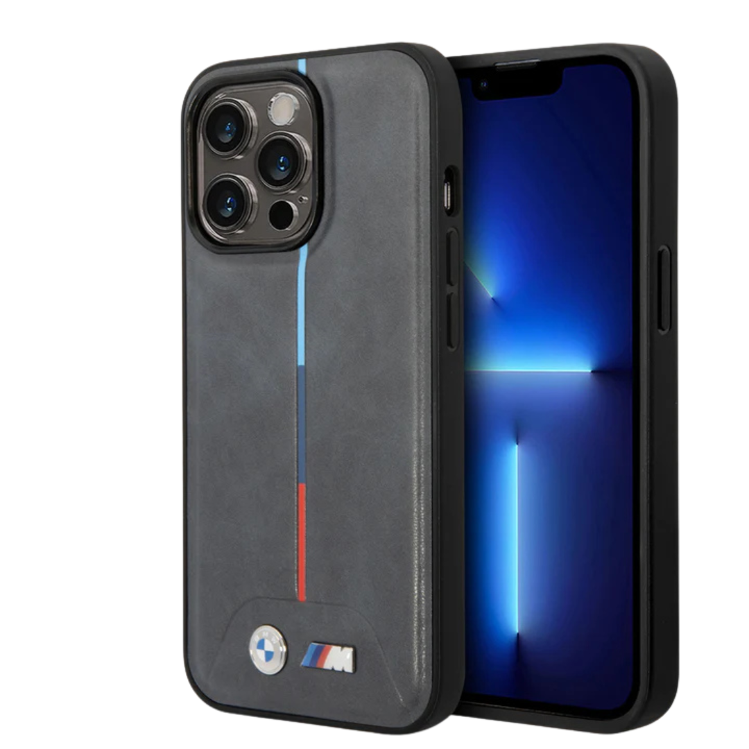 BMW M- Logo Hard Case MagSafe PU Quilted Tricolor