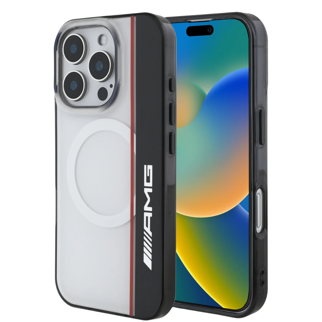 AMG- HC MAGSAFE DOUBLE LAYER TRANSPARENT BOW LINES BLACK