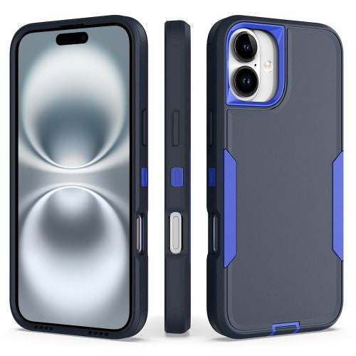 Cube- Blue Heavy Duty Rugged Cover PC with Soft Blue TPU Protective Bumper