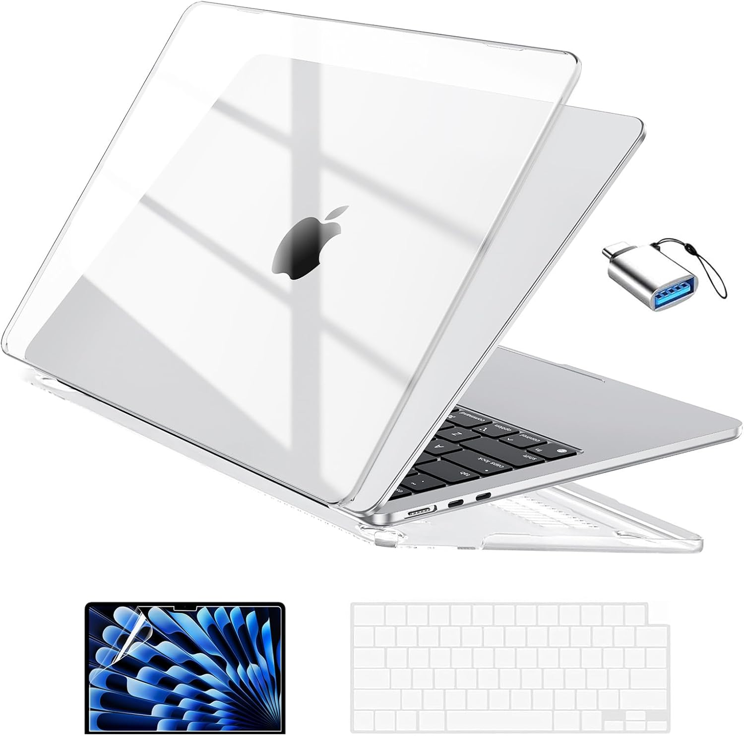 Crystal Clear Hardshell Case for 13.6 inch MacBook Air