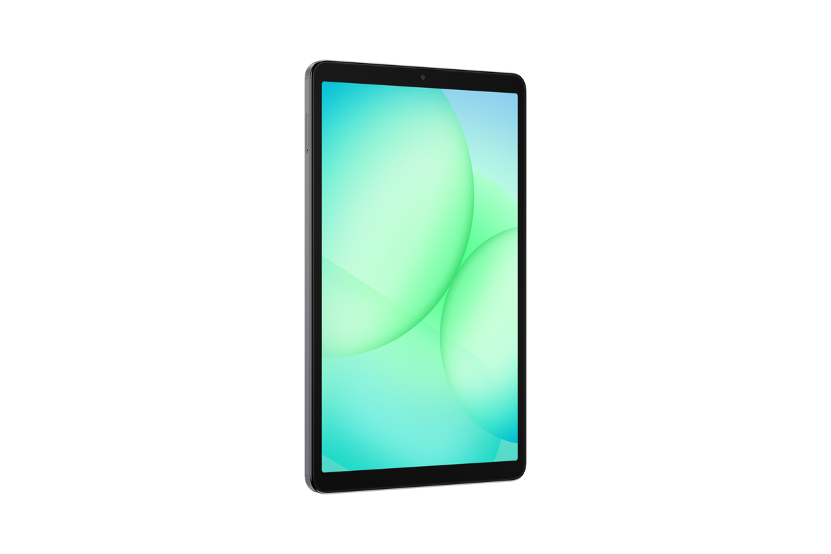 Samsung Galaxy Tab A11 8.7-inch in Gray, front angled left