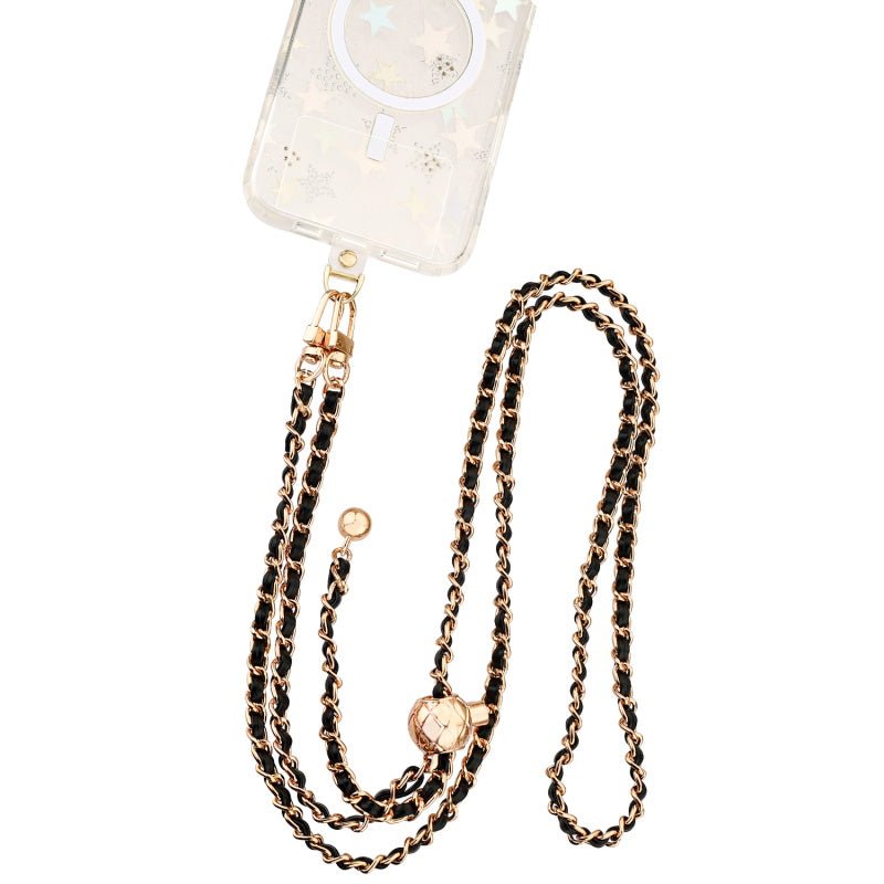 MyBat Adorn Series Chain Crossbody Phone Strap in Black/Gold #Color_Black/Gold