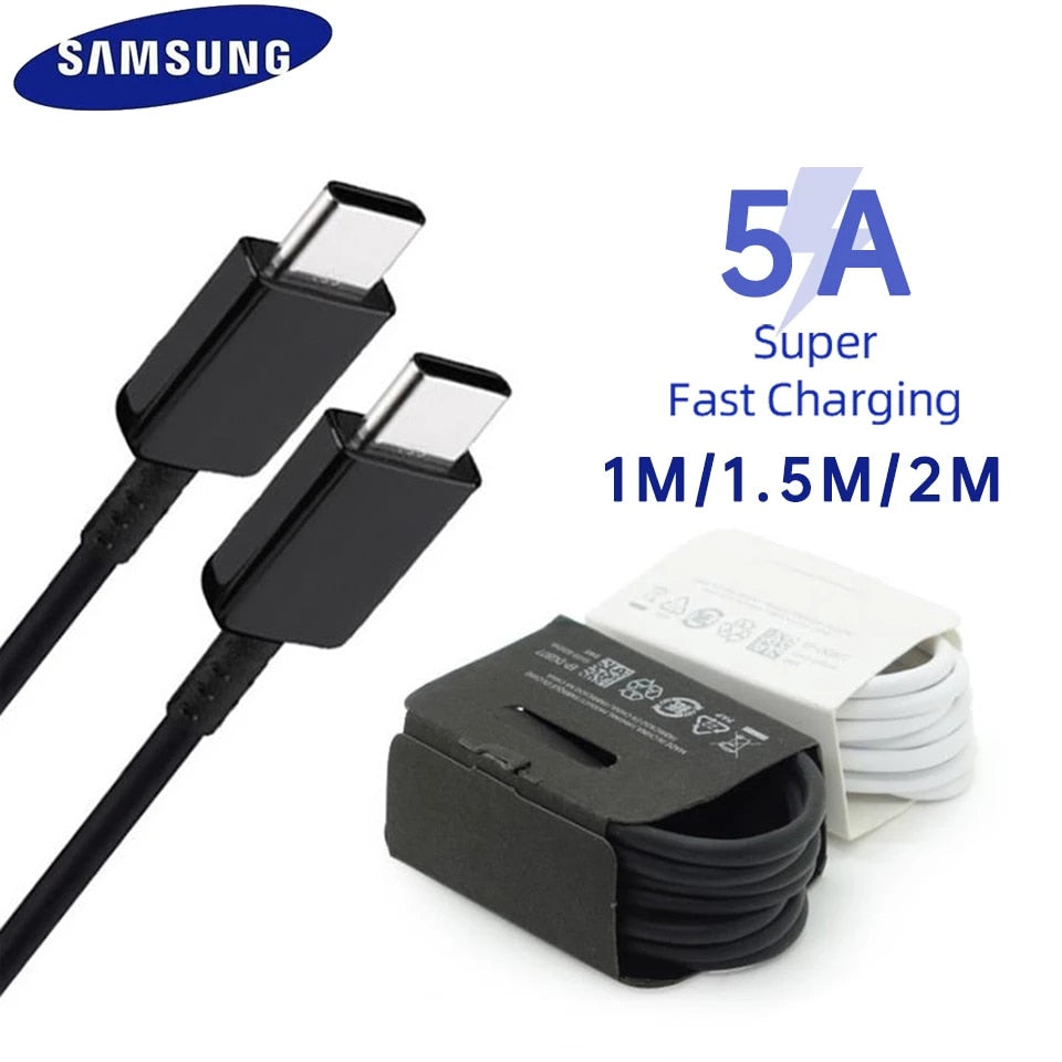 genuine Samsung usb cable usb c to usb c 5A 1 m new box