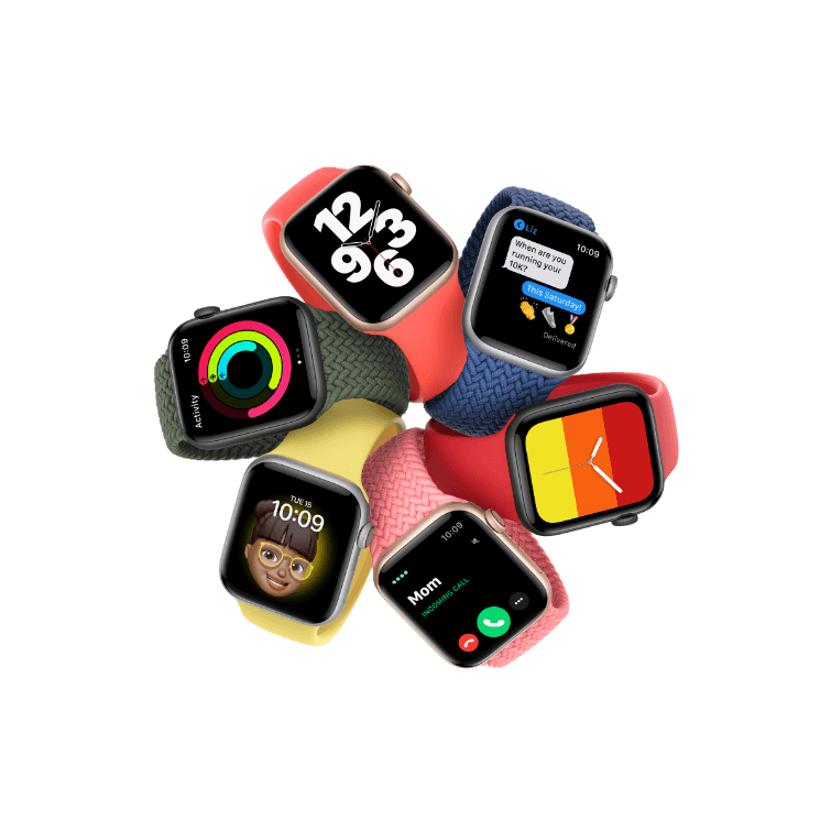 Apple Watch SE Gold Aluminum Case with Pink Sand Sport Band