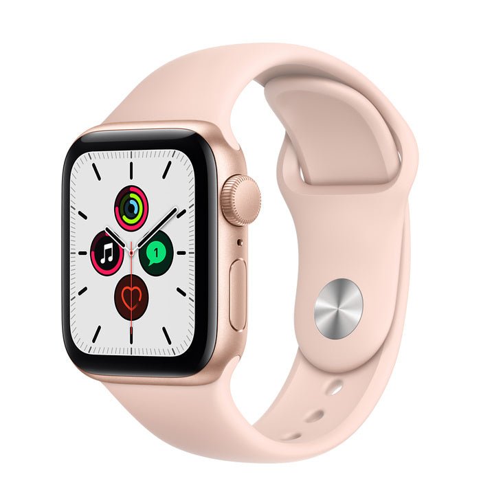 Apple Watch SE Gold Aluminum Case with Pink Sand Sport Band
