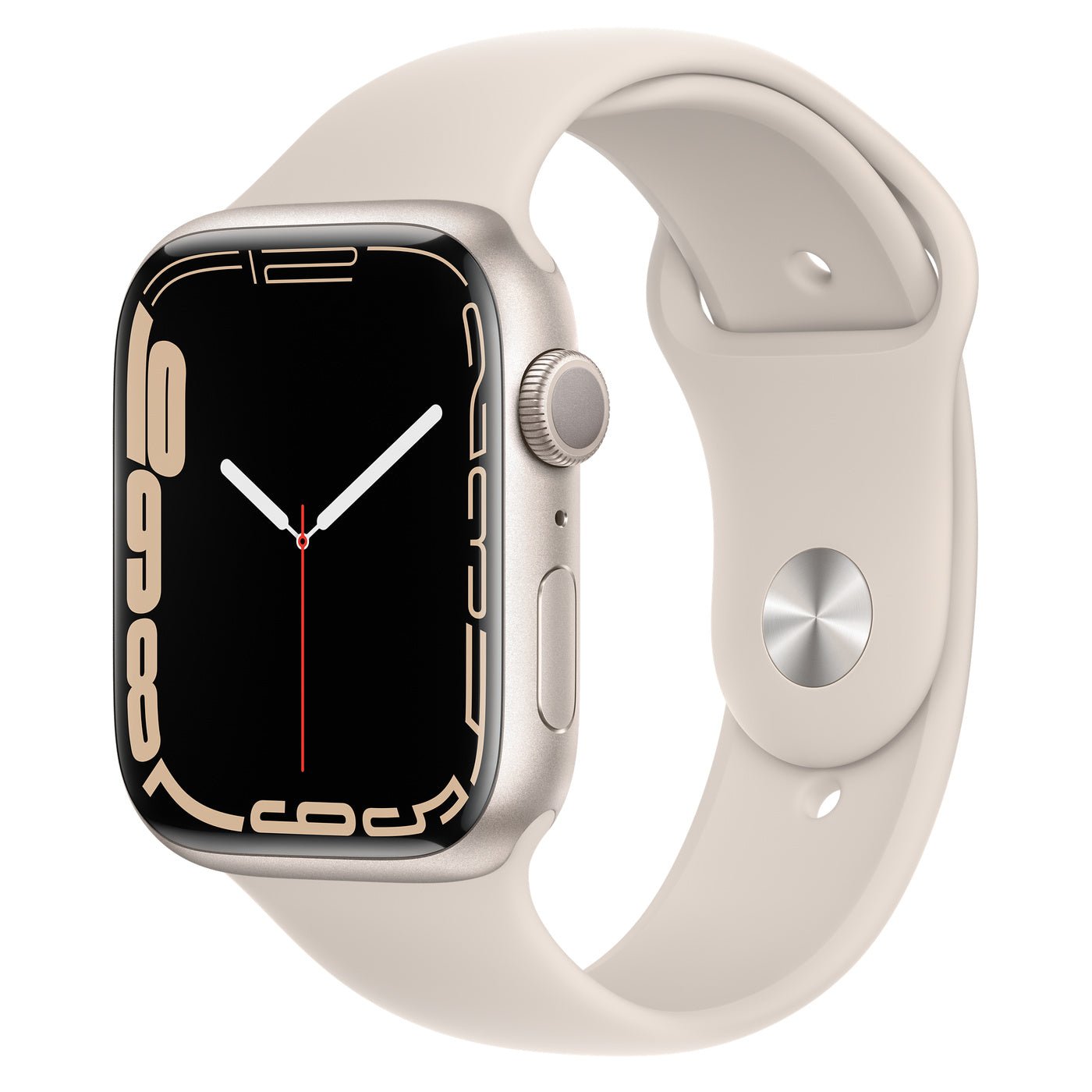 Apple Watch Series 7 Starlight Aluminum Case with Starlight Sport Band