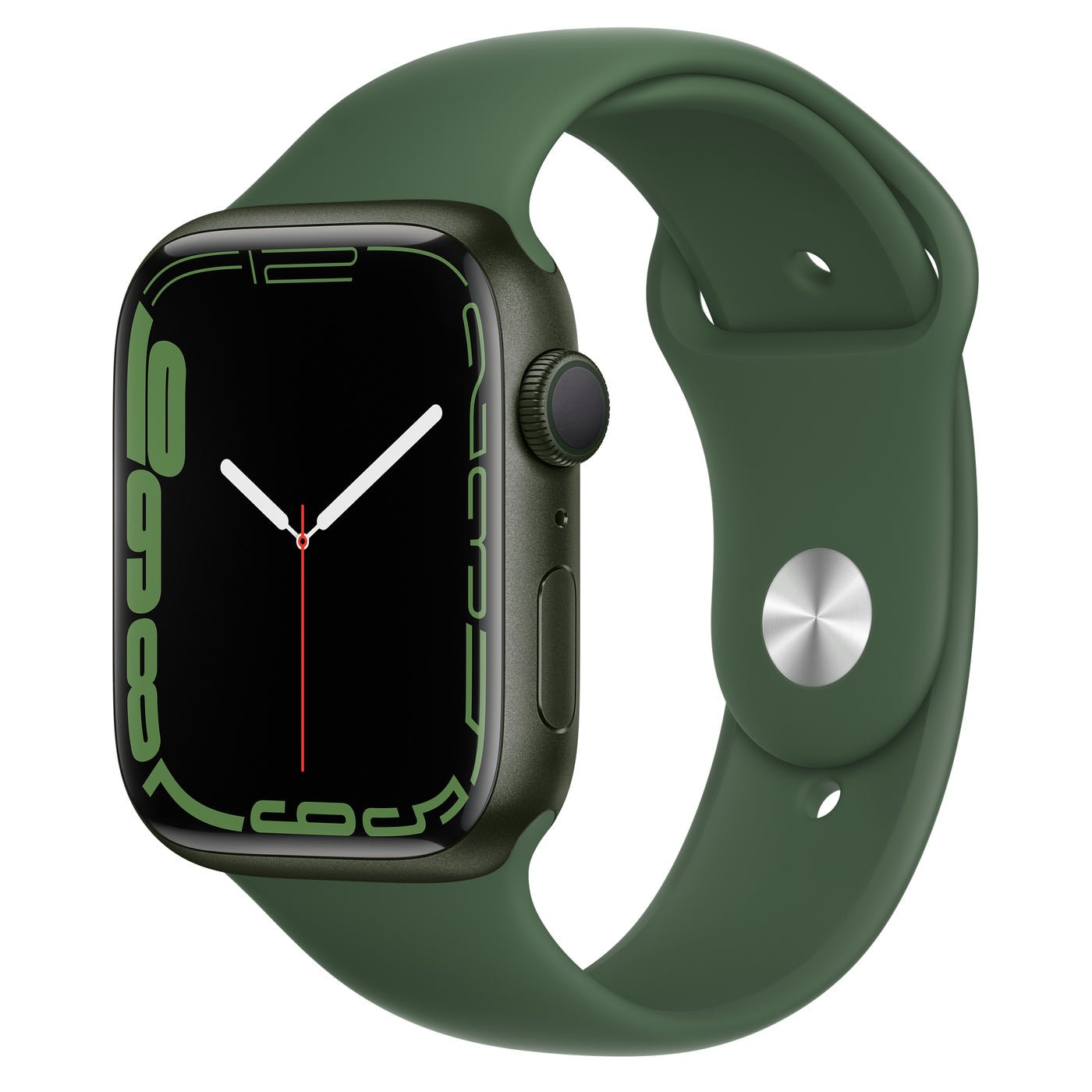 Apple Watch Series 7 Green Aluminum Case with Clover Sport Band