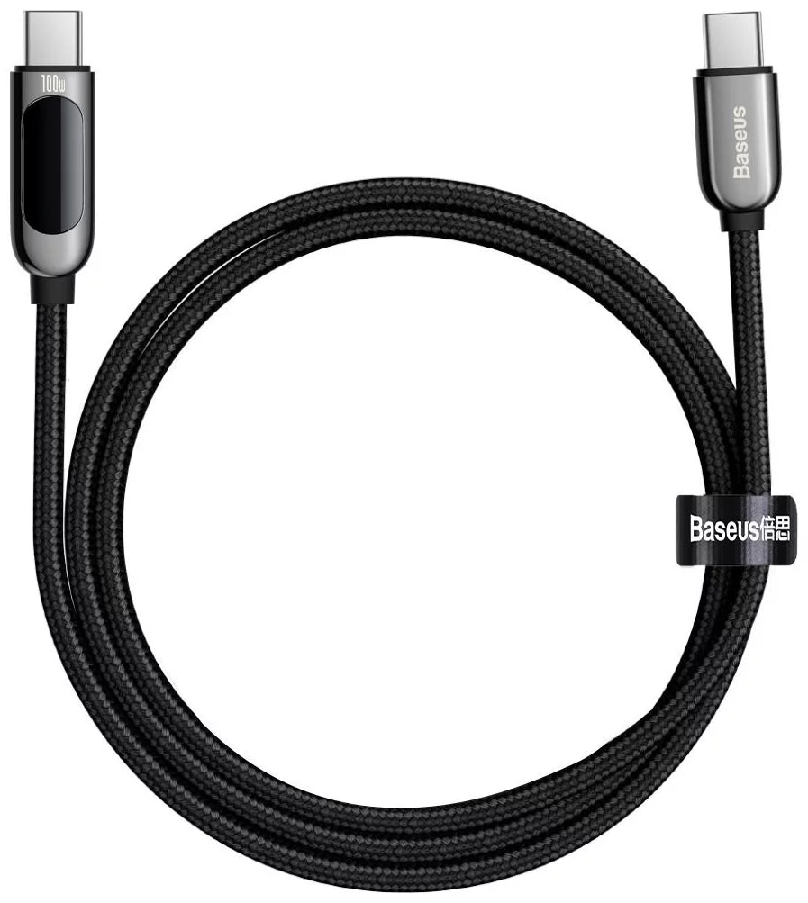 Baseus Braided USB-C to USB-C 100W LED Display Cable (In Box)