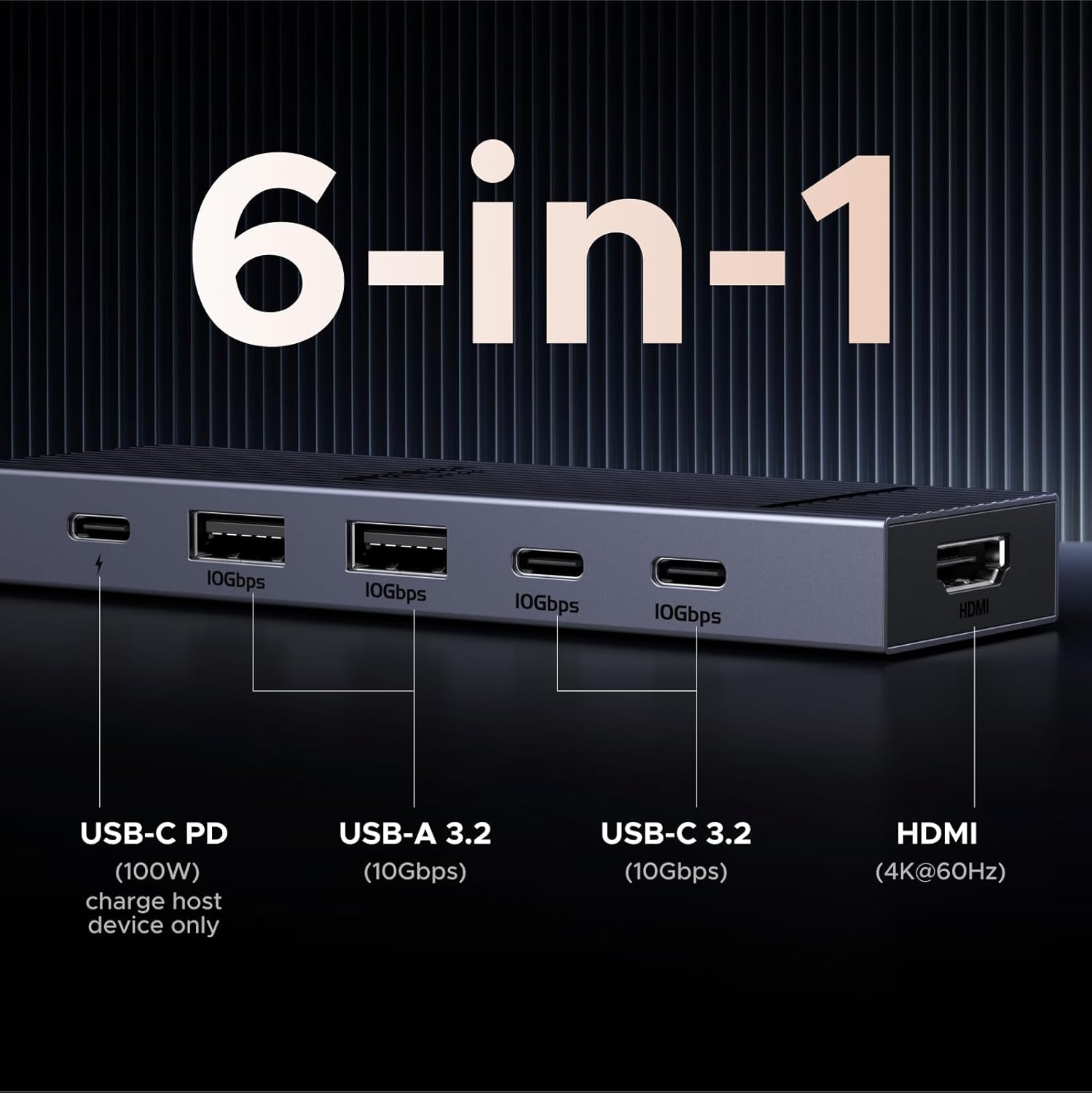 UGREEN Revodok Pro USB C Hub for Laptop 6 in 1 MacBook Docking Station