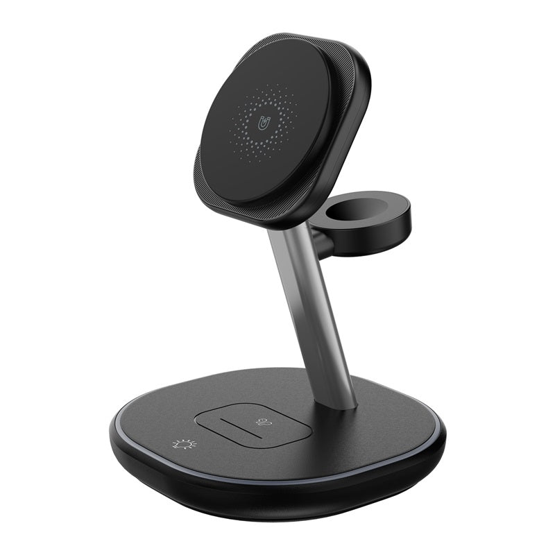 AmpNergy MagStance 3-in-1 Wireless Charging Stand - Black