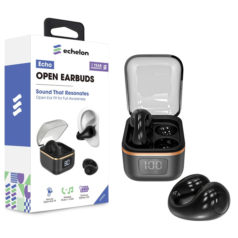 Echelon Echo Open Earbuds - Black