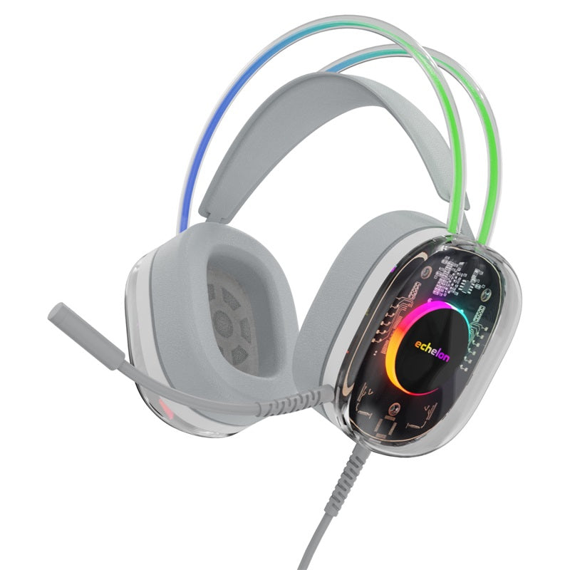 Echelon SoundScape See-Through RGB Gaming Headset w/ USB-C Mic