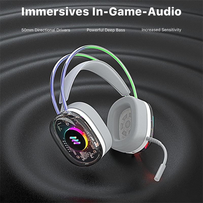 Echelon SoundScape See-Through RGB Gaming Headset w/ USB-C Mic