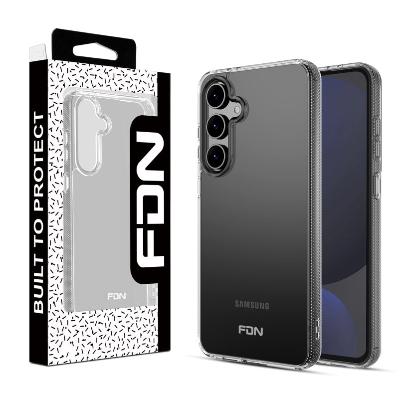 FDN Sturdy Gummy Cover for Samsung Galaxy S24 Fan Edition - Highly Transparent Clear / Transparent Clear