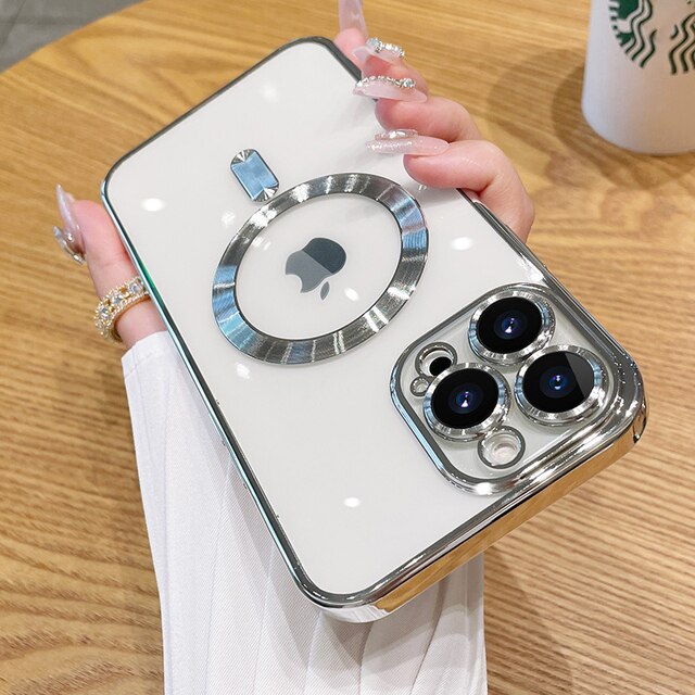 iPhone 14 Pro Electroplated Clear Case with Magsafe