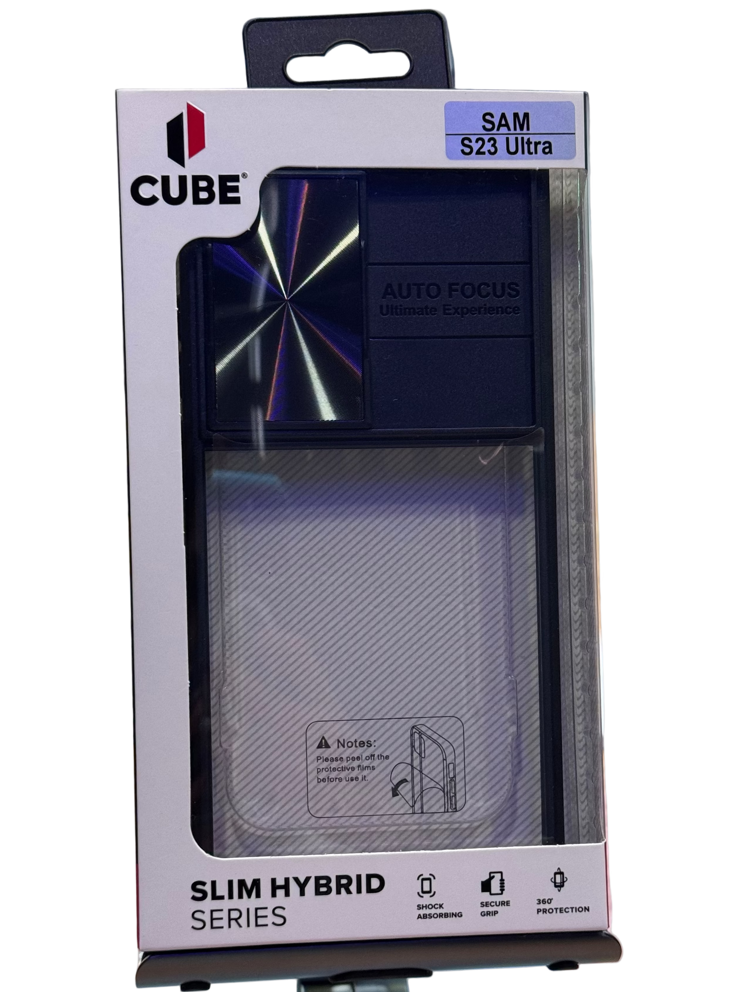 Cube- Black & Clear Case with Sliding Camera Cover