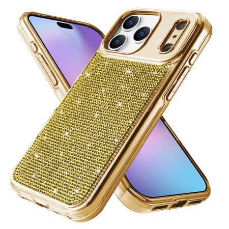 Cube- Slim Hybrid Series- Electroplated Rhinestone for iPhone