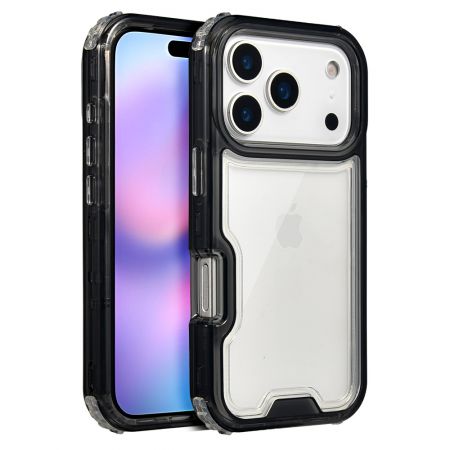 Cube-  Black Three Piece Hybrid Clear Case