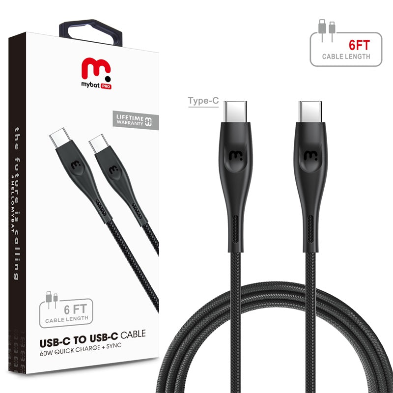 MyBat Pro Braided USB-C to USB-C 6FT Cable