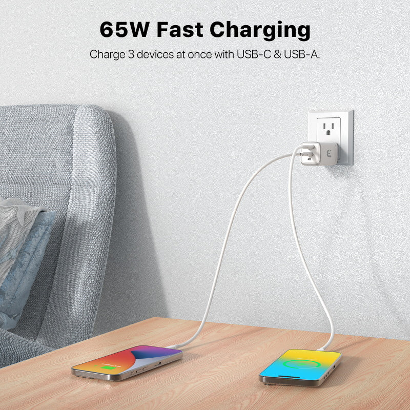 MyBat Pro 65W GaN Triple Port Wall Charger