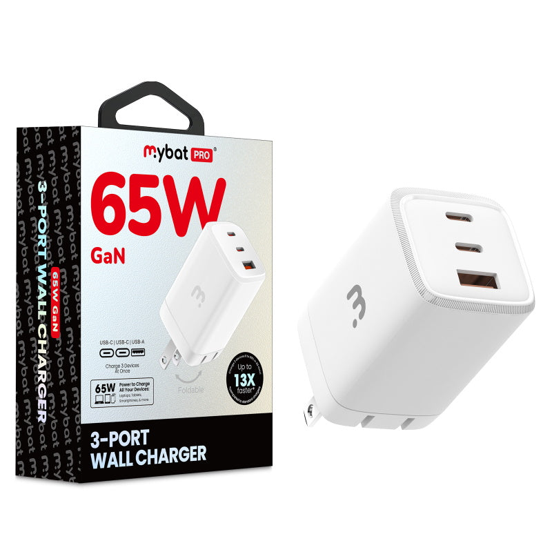 MyBat Pro 65W GaN Triple Port Wall Charger