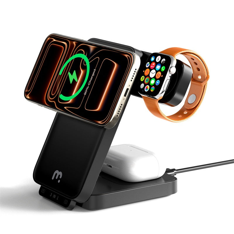MyBat Pro FlipSide 3-in-1 Folding Magnetic Charging Dock with LED Light