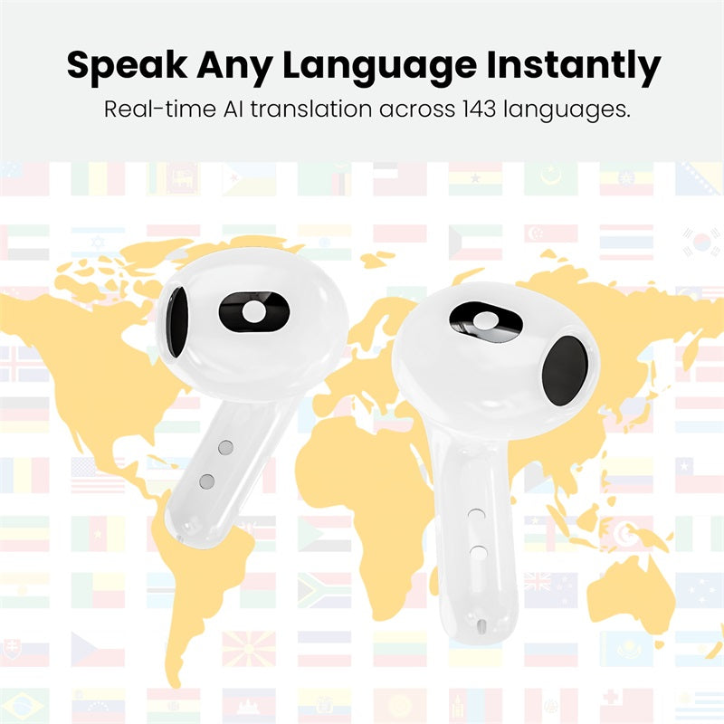 MyBat Pro ChatterBuds + AI Translator Wireless Earbuds – White