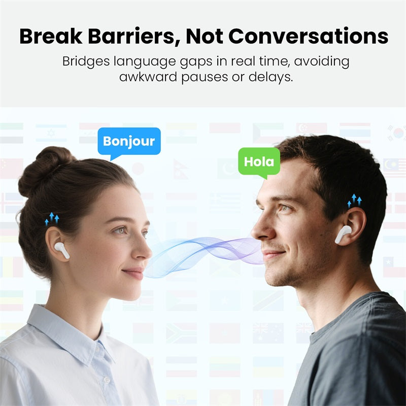 MyBat Pro ChatterBuds + AI Translator Wireless Earbuds – White