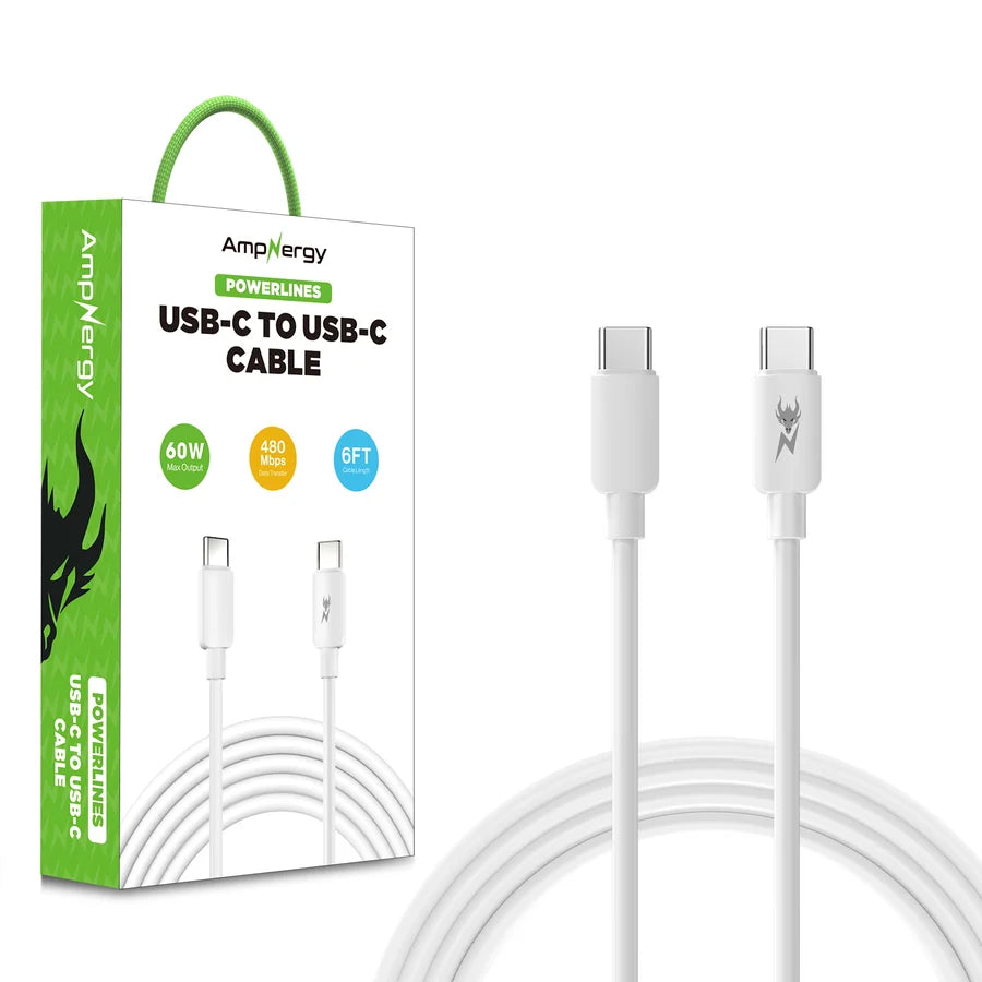 AmpNergy PowerLines USB-C to USB-C Cable - 6FT