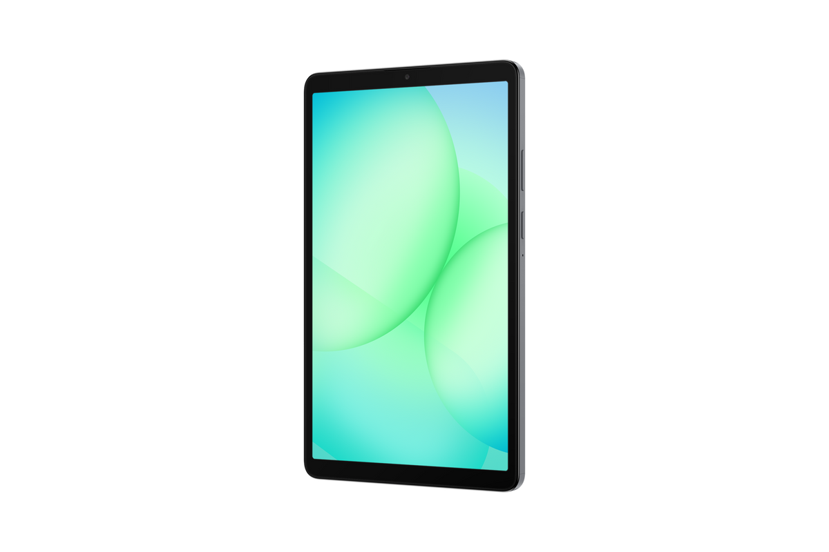 Samsung Galaxy Tab A11 8.7-inch in Gray, front angled right