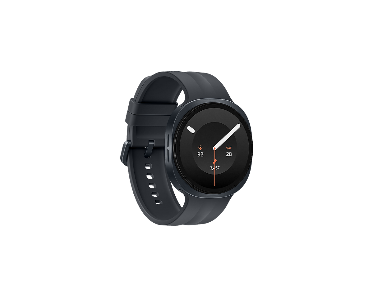 Samsung Galaxy Watch 9 in Graphite, side view